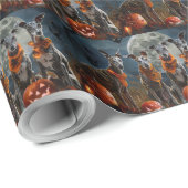 Greyhound Halloween Spooky Cadeaupapier (Rol Hoek)
