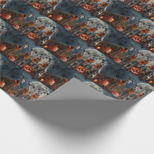 Greyhound Halloween Spooky Cadeaupapier (Hoek)