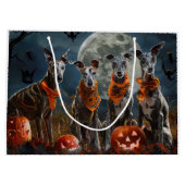 Greyhound Halloween Spooky Groot Cadeauzakje (Achterkant)