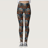 Greyhound Halloween Spooky Leggings (Voorkant)