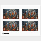 Greyhound Halloween Spooky Rechthoekige Sticker (Vel)