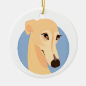Greyhound Hanging Ornament (Voorkant)