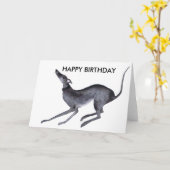 GREYHOUND HAPPY BIRTHDAY KAART (Gele Bloem)