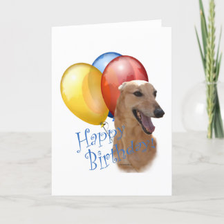 Greyhound Happy Birthday Kaart