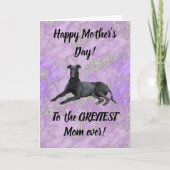 Greyhound Happy Mothers Day Kaart (Voorkant)