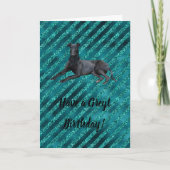 Greyhound heeft een Greyt Birthday Card Kaart (Voorkant)