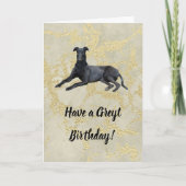 Greyhound heeft een Greyt Birthday Card Kaart (Voorkant)