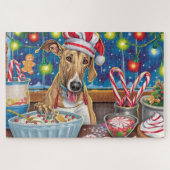 Greyhound Holiday Baking: Feestelijke Kerst Legpuzzel (Horizontaal)