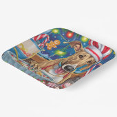 Greyhound Holiday Baking: Feestelijke Kerst Papieren Bordje (Gebogen)