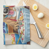 Greyhound Holiday Baking: Feestelijke Kerst Theedoek (Quarter Fold)