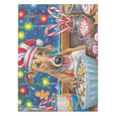 Greyhound Holiday Bakken: Festive Kerstmis Tafelkleed (Voorkant)