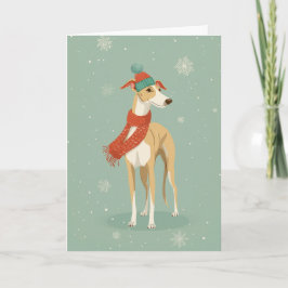 Greyhound Holiday Greeting Kaart