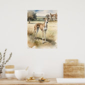 Greyhound - Hond Art Print (Keuken)