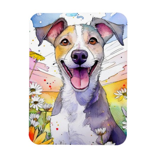 Greyhound Hond Fotomagneet Magneet (Verticaal)