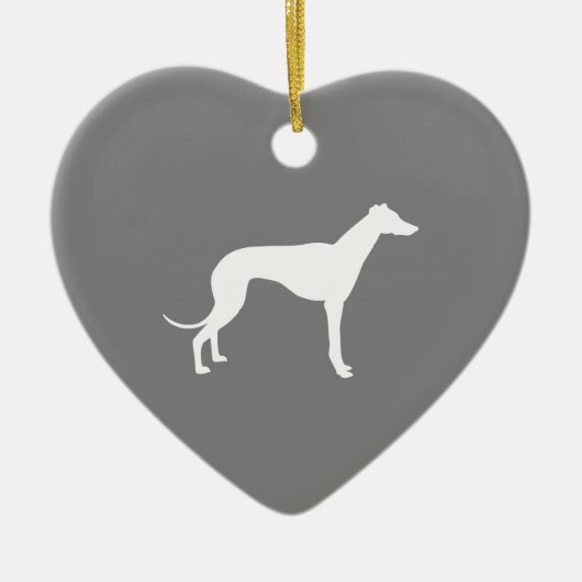 Greyhound-hond Keramisch Ornament (Voorkant)