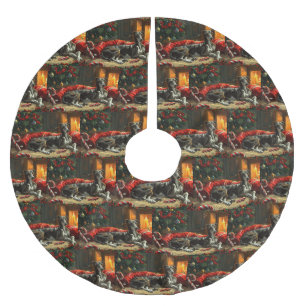 Greyhound Hond Kerstfeest Kerstboom Rok