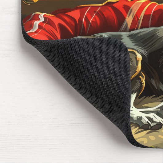 Greyhound Hond Kerstfeest Muismat (Hoek)