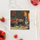 Greyhound Hond Kerstfeest Servet (Insitu)