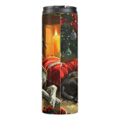 Greyhound Hond Kerstfeest Thermosbeker (Achterkant)