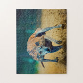 Greyhound-hond. Legpuzzel (Verticaal)