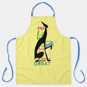 Greyhound-hond Lievelingscitaat Schort