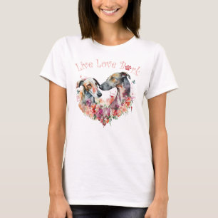 Greyhound Hond Moeder Bloemstuk T-shirt