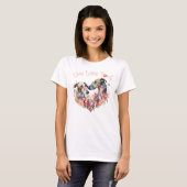 Greyhound Hond Moeder Bloemstuk T-shirt (Voorkant volledig)