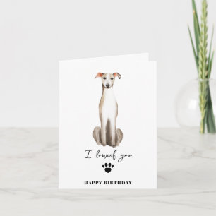 Greyhound-hond Moeder Puppy Huisdieren Poot Verjaa Kaart
