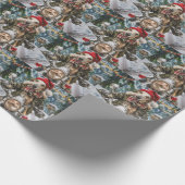 Greyhound Hond Rijden Motorfiets Kerstmis Cadeaupapier (Hoek)