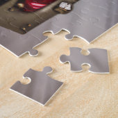 Greyhound Hond Rijden Motorfiets Kerstmis Legpuzzel (Zijkant)