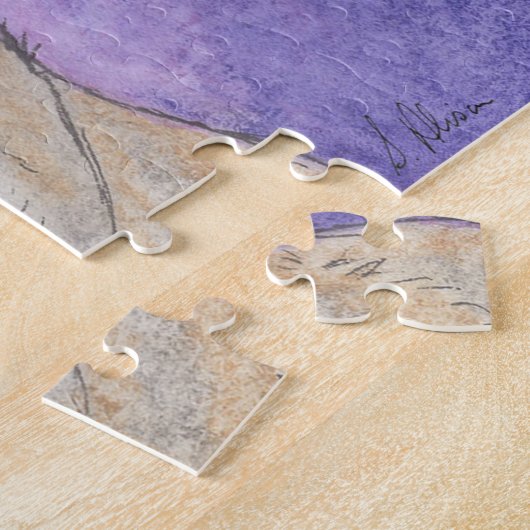 Greyhound honden die kerstwensen afgeven legpuzzel (Zijkant)