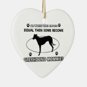 Greyhound honden ontwerpen keramisch ornament (Rechts)