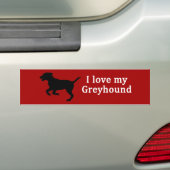 Greyhound Hondenliefde Bumpersticker (Op auto)