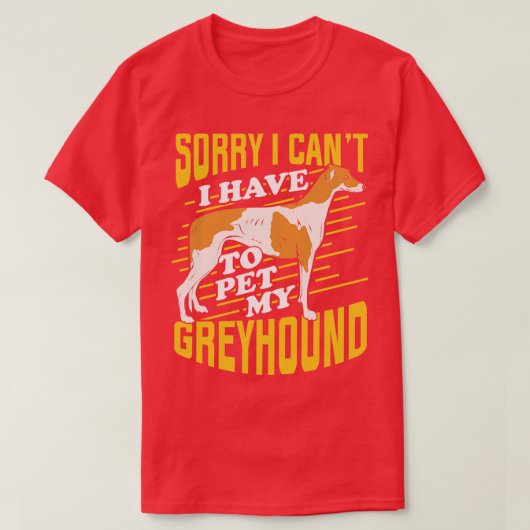Greyhound Hondenliefhebber Gift T-shirt (Design voorkant)