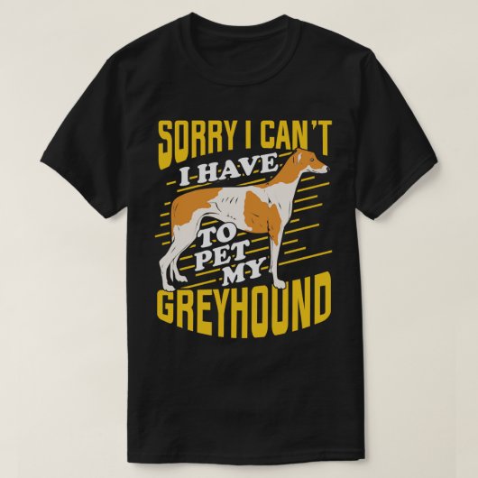 Greyhound Hondenliefhebber Gift T-shirt (Design voorkant)