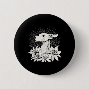 Greyhound Hondenliefhebber Retro Style Tattoo Ronde Button 5,7 Cm