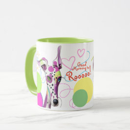 Greyhound Hondenliefhebbers Speelse Happy Art Mok