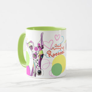 Greyhound Hondenliefhebbers Speelse Happy Art Mok
