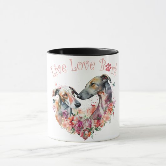 Greyhound Hondenmoeder Bloemstuk Mok (Midden)