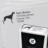 Greyhound Hondenras Silhouet retouradres Zelfinktende Stempel