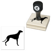 Greyhound Hondenras Silhouet Rubberstempel (Gestempeld)