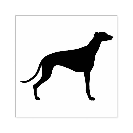 Greyhound Hondenras Silhouet Rubberstempel (Afrduk)