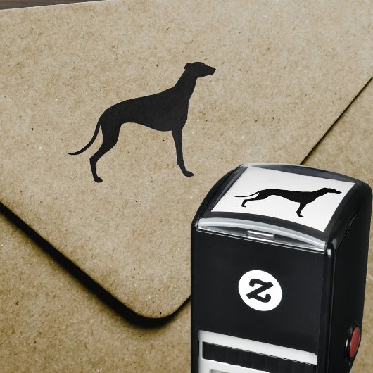 Greyhound Hondenras Silhouet Zelfinktende Stempel