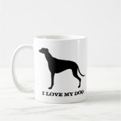 Greyhound Hondenras Silhouette Custom Koffiemok (Links)