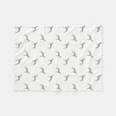 Greyhound Hondenras Silhouettes Patroon Fleece Deken (Voorkant (Horizontaal))