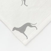 Greyhound Hondenras Silhouettes Patroon Fleece Deken (Hoek)