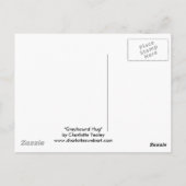 "Greyhound Hug" Dog Art Briefkaart (Achterkant)