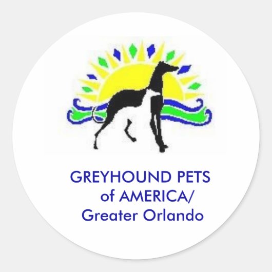 GREYHOUND HUISDIEREN VAN AMERIKA STICKER (Voorkant)
