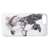 Greyhound in glazen Hond Art iPhone 7 Hoesje (Achterkant (Horizontaal))