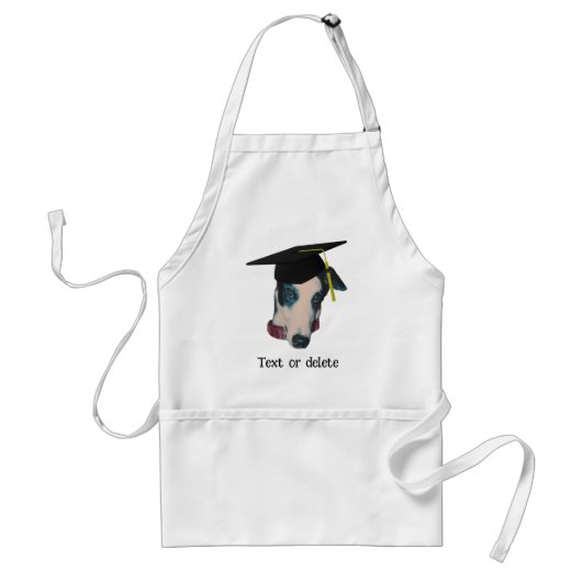 Greyhound In Graduation Cap Funny Personalized Standaard Schort (Voorkant)